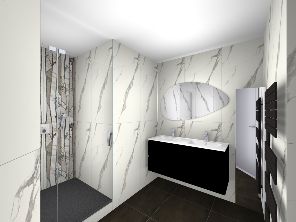 Salle de bain marbre à Vannes